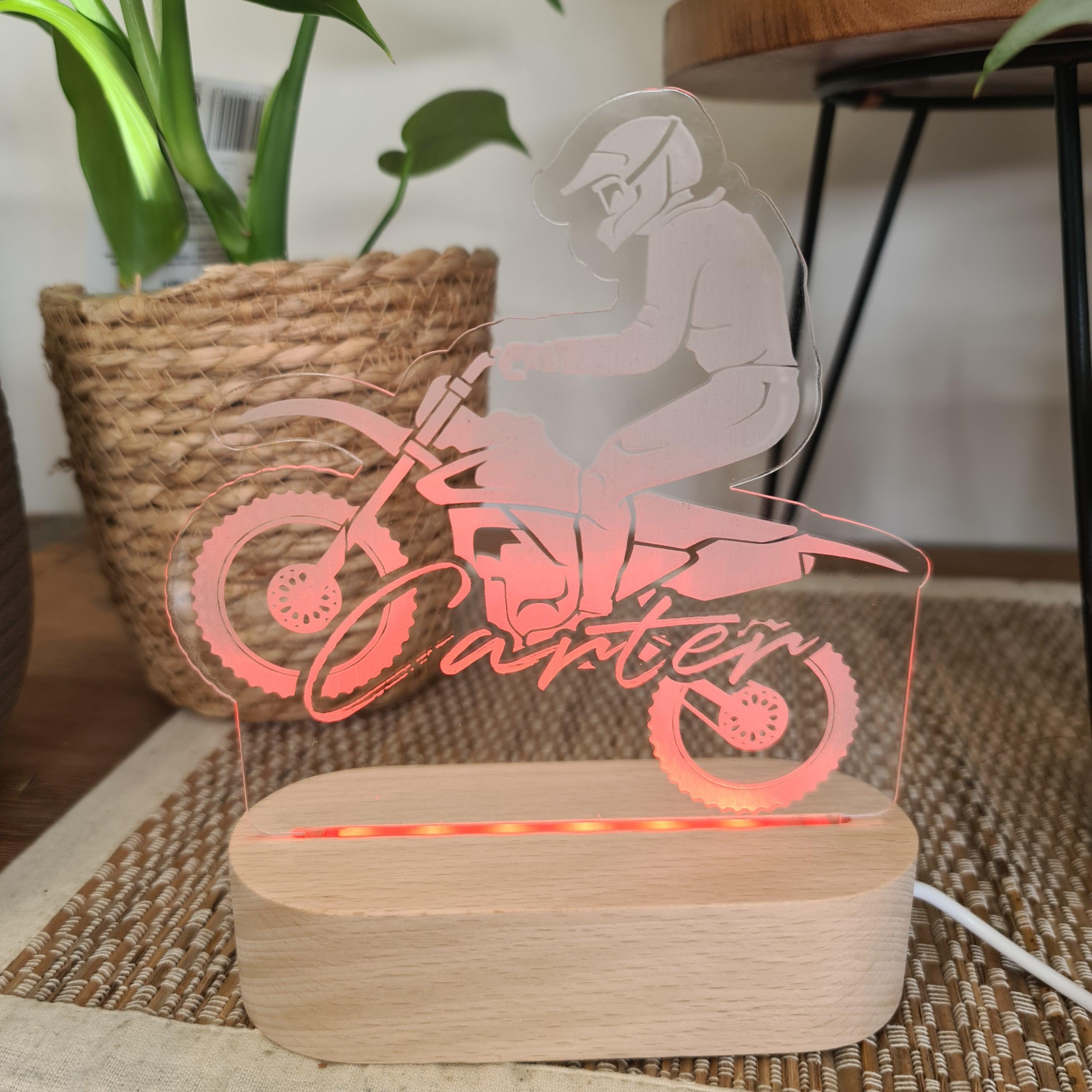 Personalised Night Light 🌙 - Dirt Bike - The Willow Corner