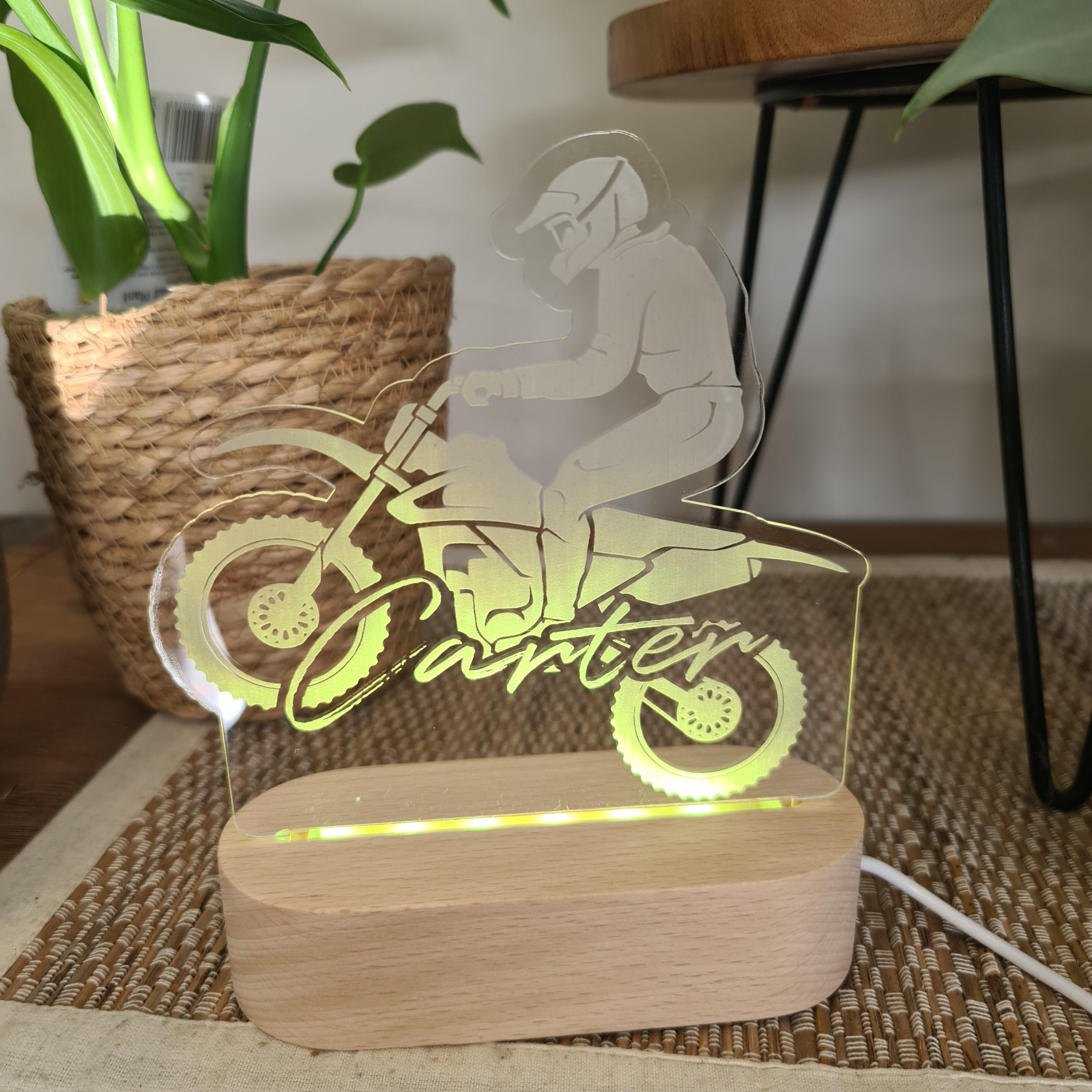 Personalised Night Light 🌙 - Dirt Bike - The Willow Corner