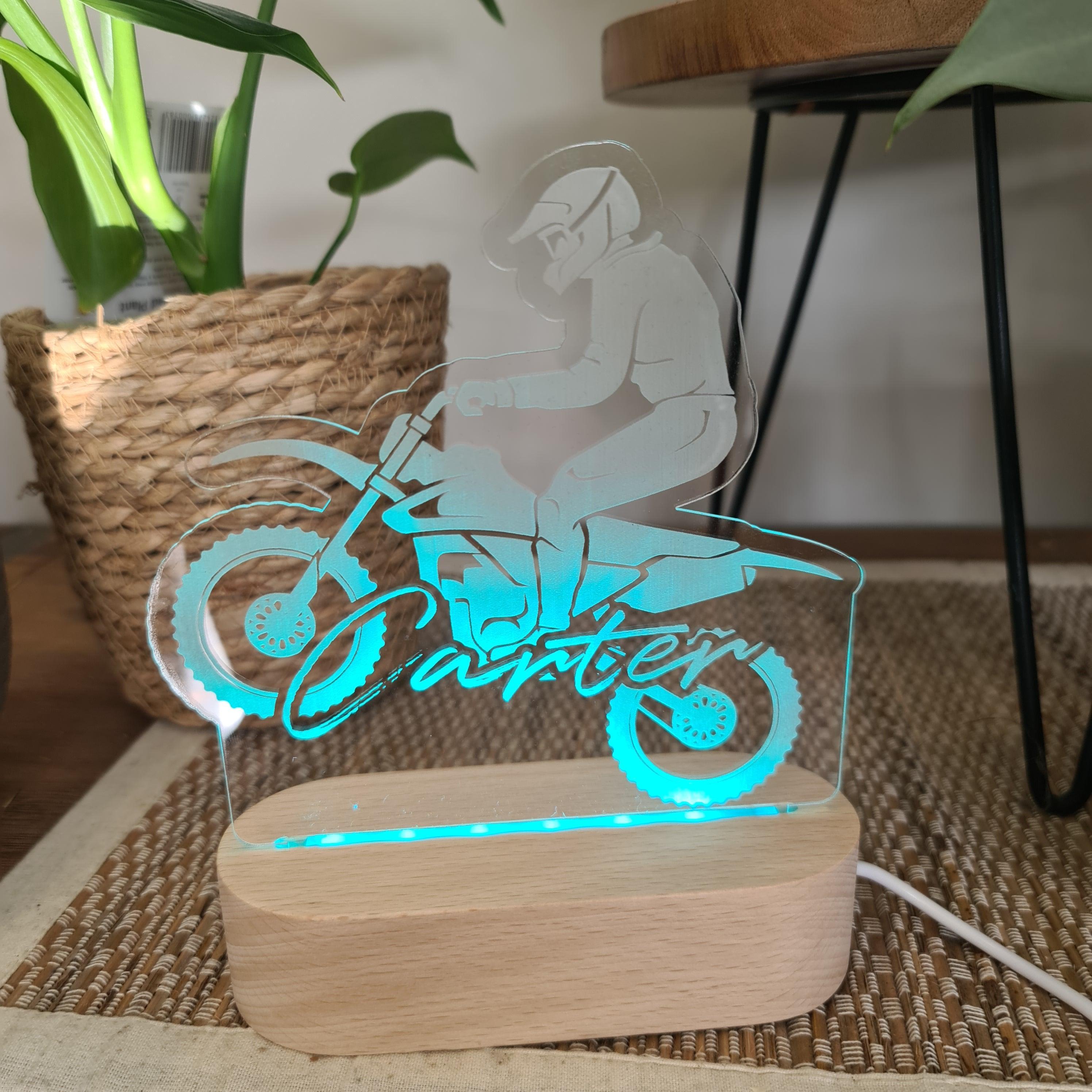 Personalised Night Light 🌙 - Dirt Bike - The Willow Corner