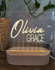 Personalised Night Light 🌙 - Dual Signature Name - The Willow Corner