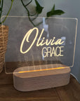 Personalised Night Light 🌙 - Dual Signature Name - The Willow Corner