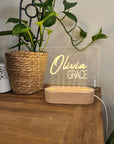 Personalised Night Light 🌙 - Dual Signature Name - The Willow Corner