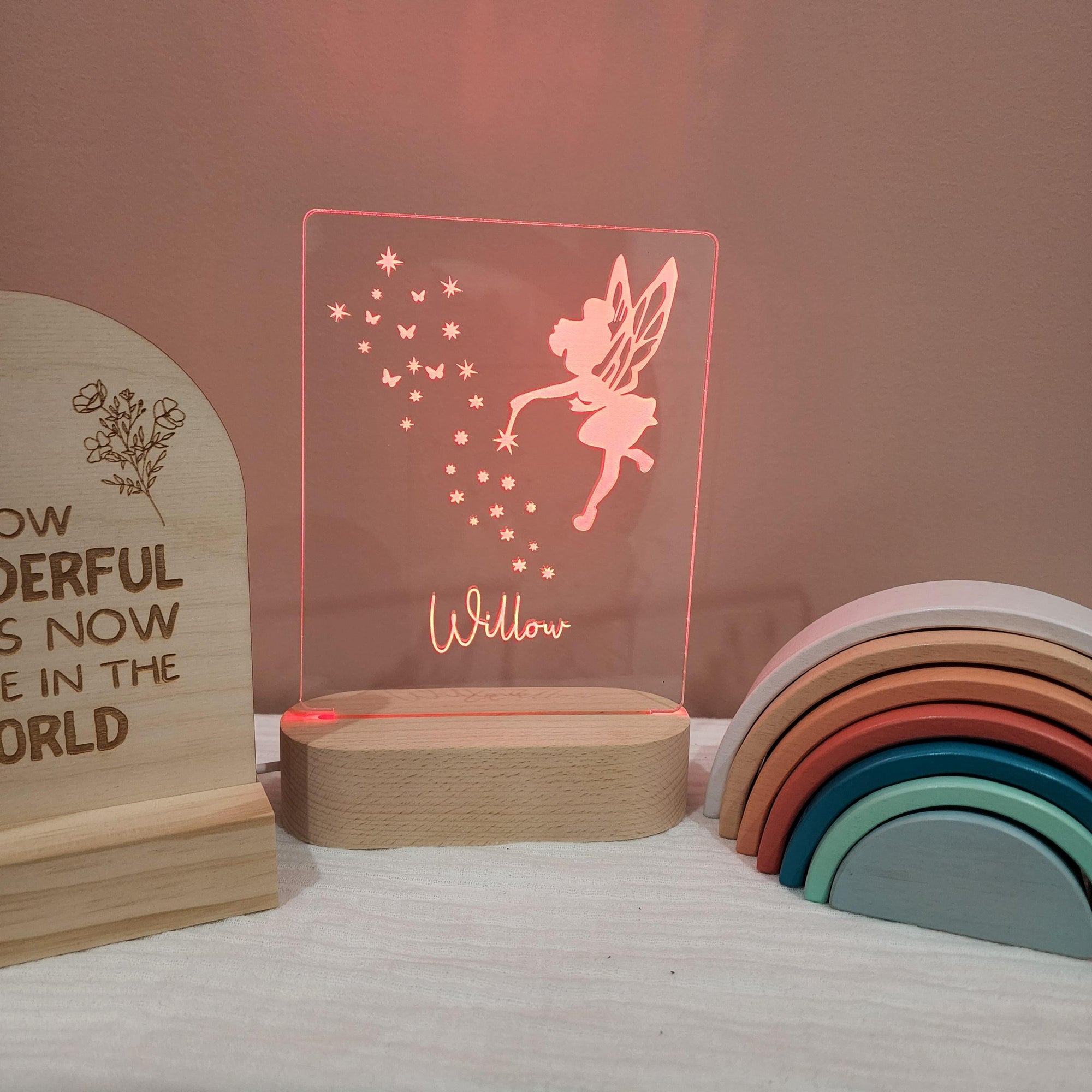 Personalised Night Light 🌙 - Fairy - The Willow Corner