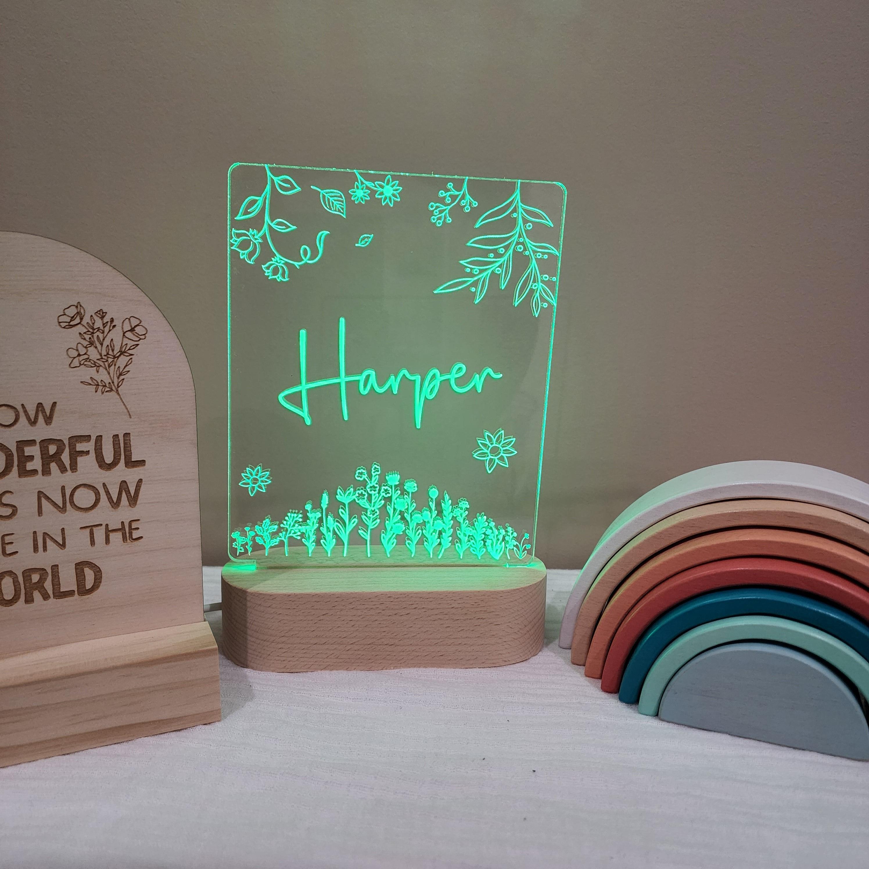 Personalised Night Light 🌙 - Flower Garden - The Willow Corner