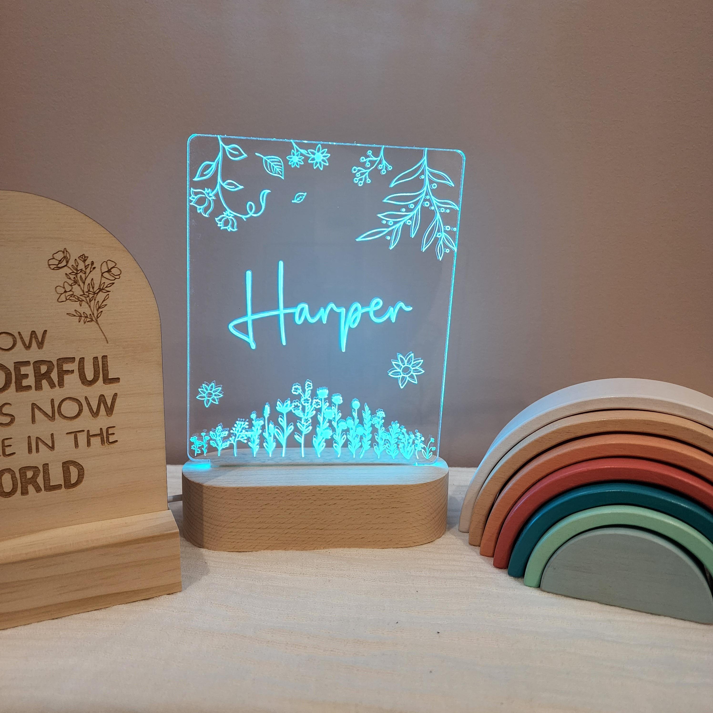 Personalised Night Light 🌙 - Flower Garden - The Willow Corner