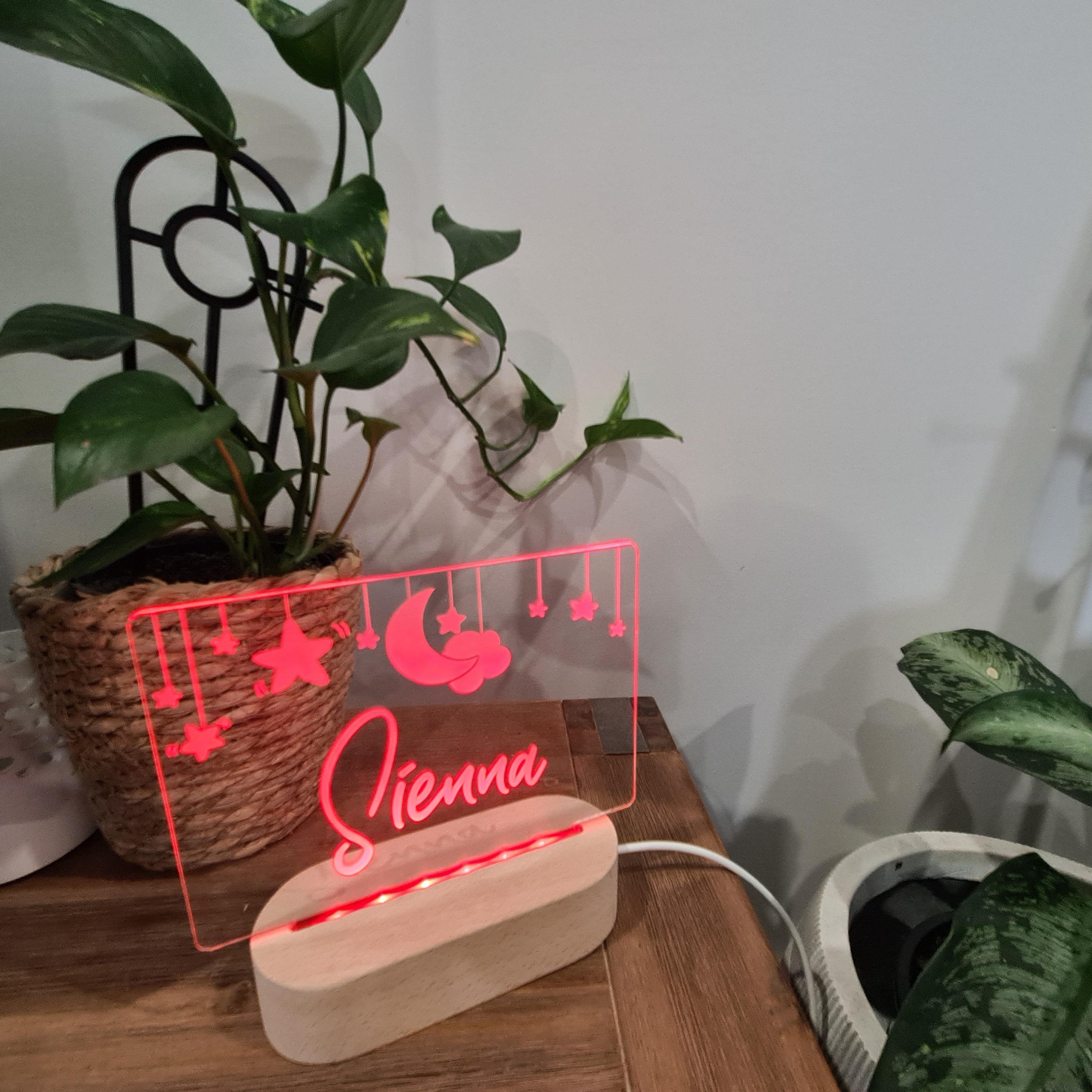 Personalised Night Light 🌙 - Hanging Stars - The Willow Corner