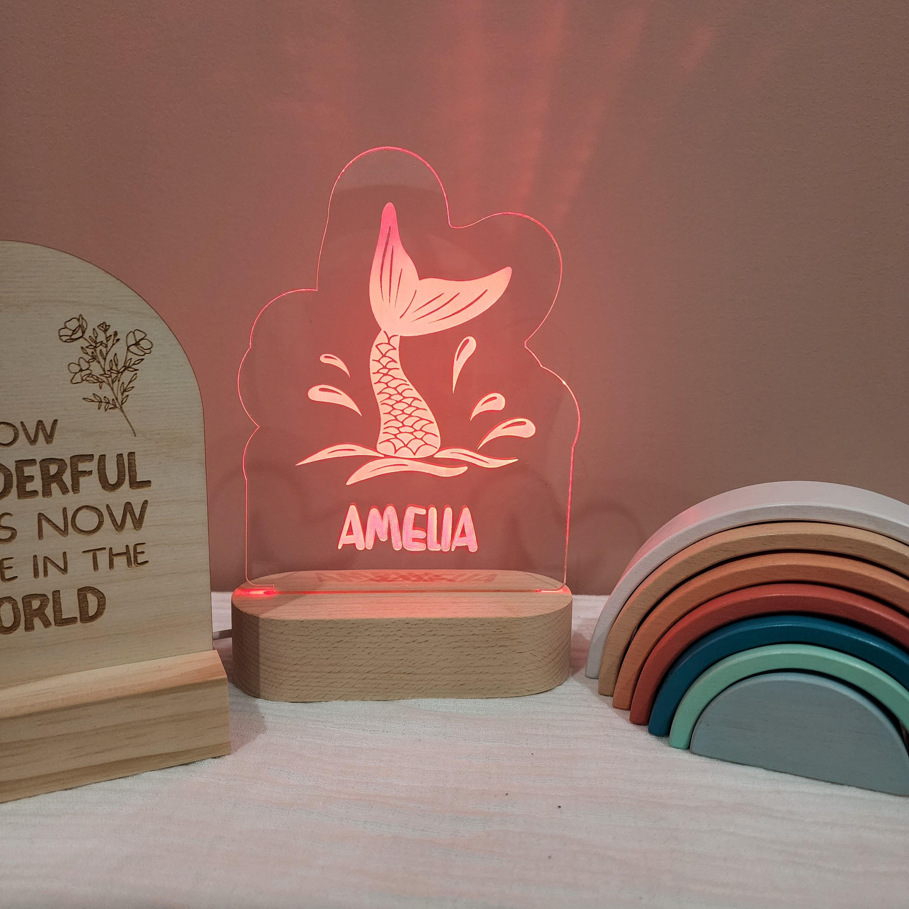 Personalised Night Light 🌙 - Mermaid - The Willow Corner