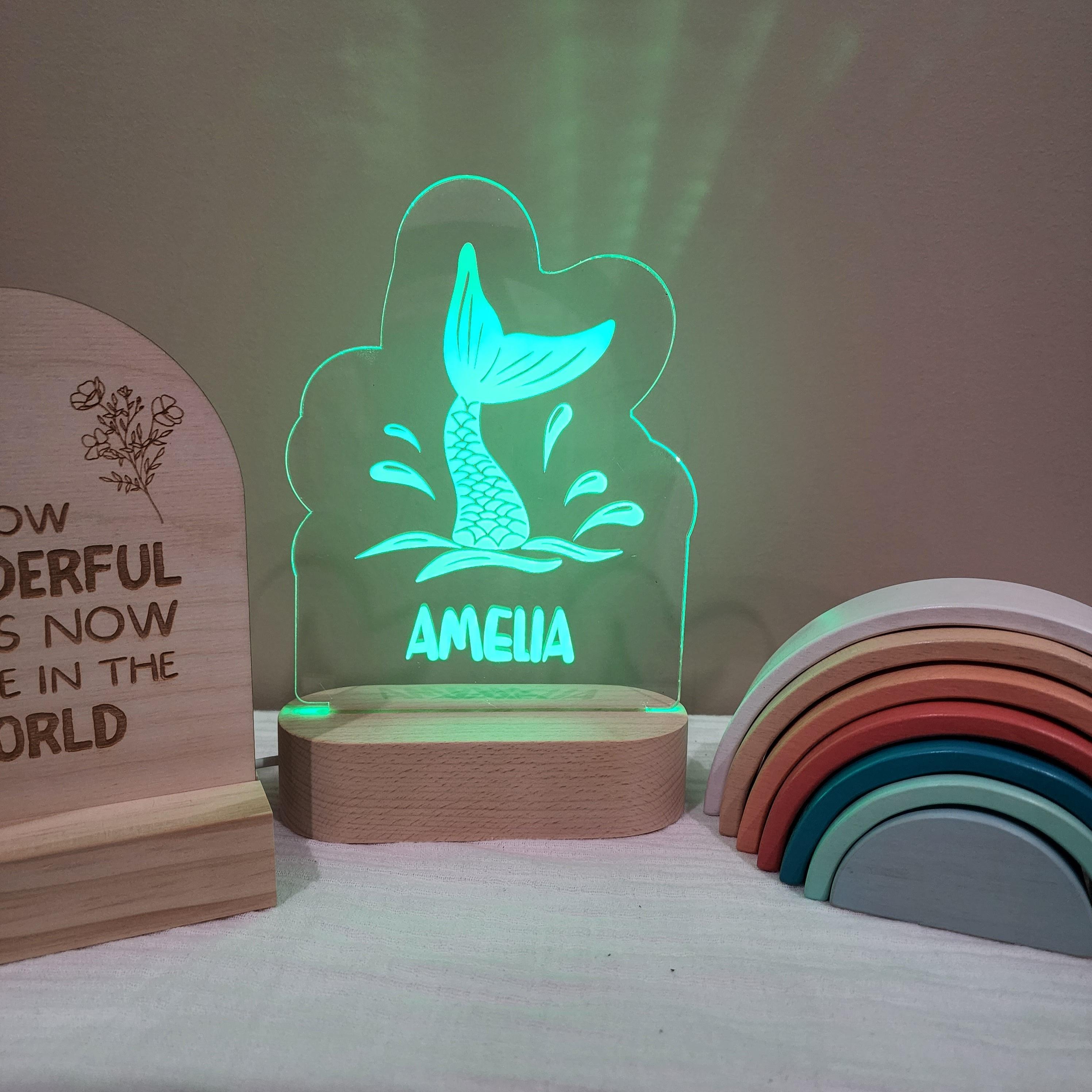 Personalised Night Light 🌙 - Mermaid - The Willow Corner