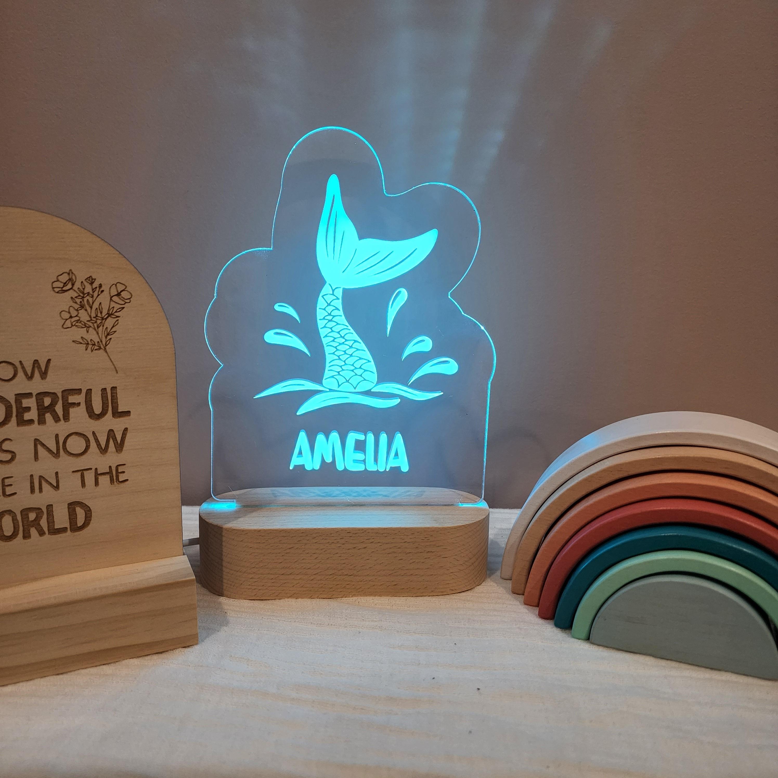 Personalised Night Light 🌙 - Mermaid - The Willow Corner