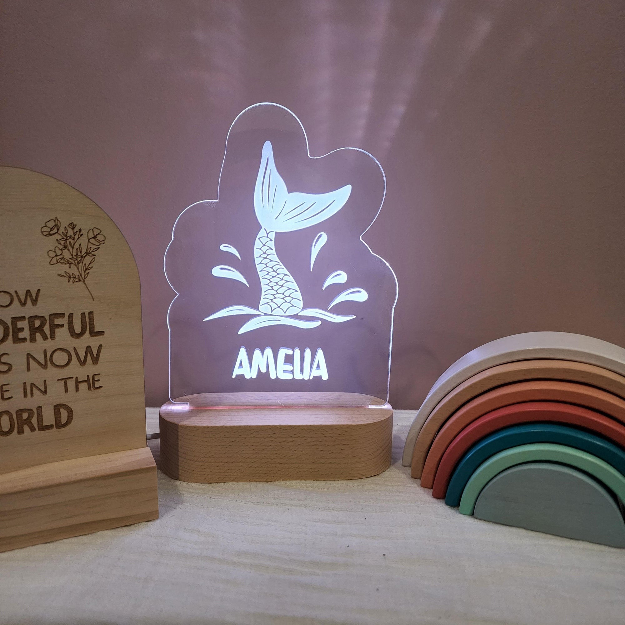 Personalised Night Light 🌙 - Mermaid - The Willow Corner