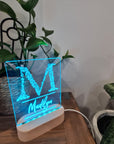 Personalised Night Light 🌙 - Monogram Name - The Willow Corner