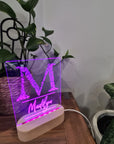 Personalised Night Light 🌙 - Monogram Name - The Willow Corner