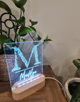 Personalised Night Light 🌙 - Monogram Name - The Willow Corner