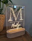 Personalised Night Light 🌙 - Monogram Name - The Willow Corner