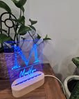 Personalised Night Light 🌙 - Monogram Name - The Willow Corner