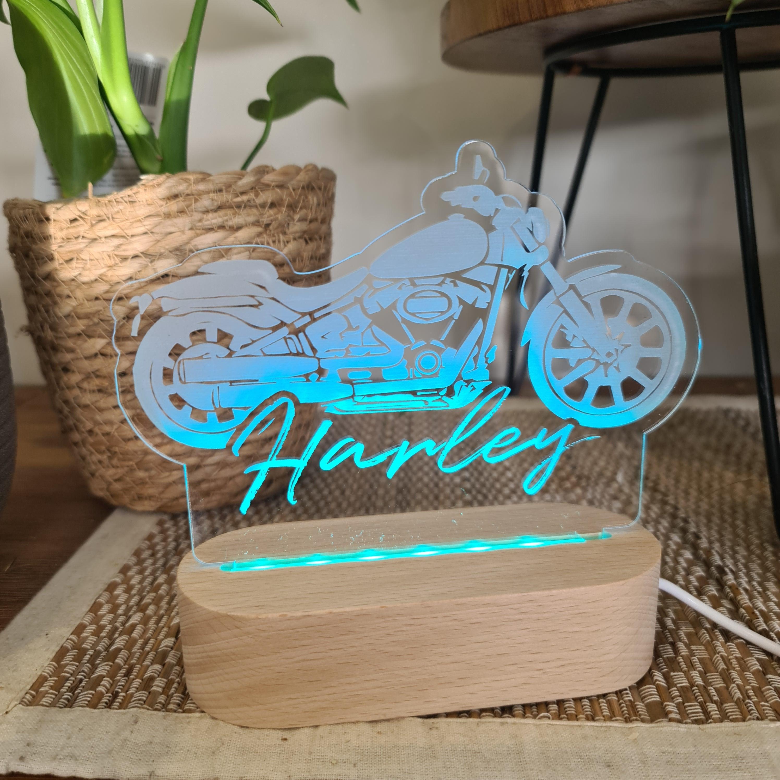 Personalised Night Light 🌙 - Motorcycle - The Willow Corner