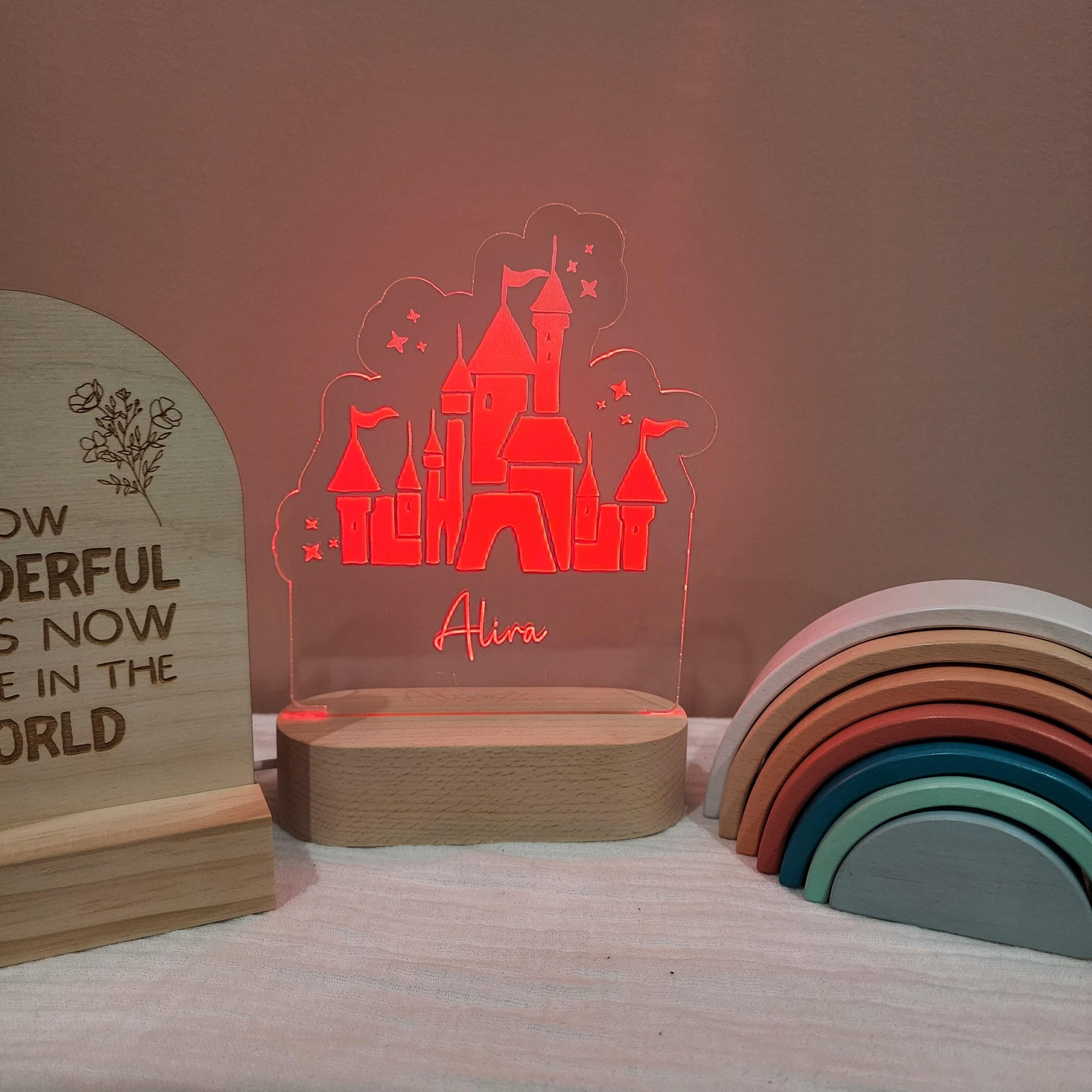 Personalised Night Light 🌙 - Princess Castle - The Willow Corner