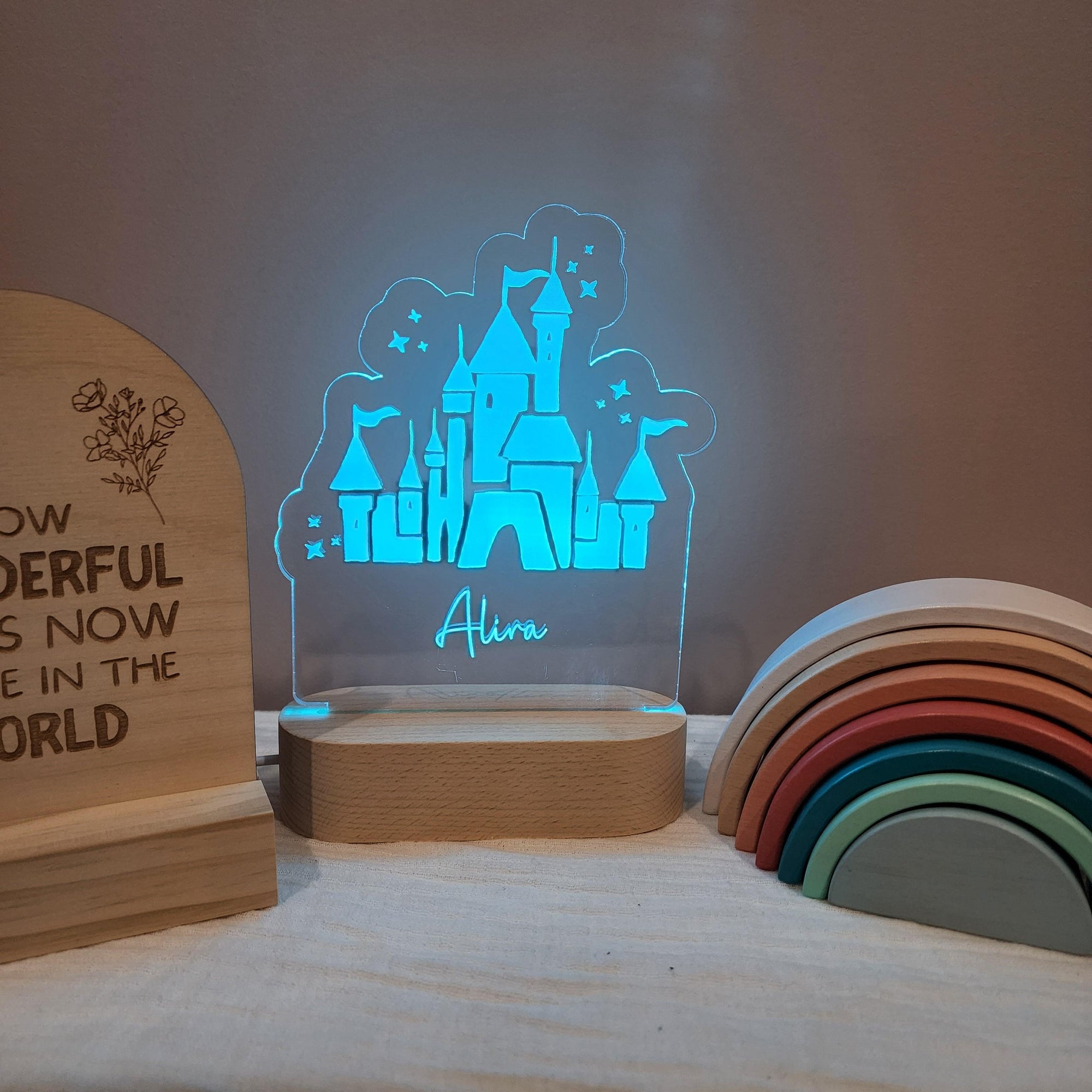 Personalised Night Light 🌙 - Princess Castle - The Willow Corner