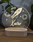 Personalised Night Light 🌙 - Rocket Ship - The Willow Corner