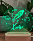 Personalised Night Light 🌙 - Rocket Ship - The Willow Corner