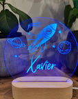 Personalised Night Light 🌙 - Rocket Ship - The Willow Corner