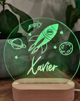 Personalised Night Light 🌙 - Rocket Ship - The Willow Corner