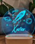 Personalised Night Light 🌙 - Rocket Ship - The Willow Corner