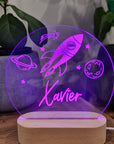Personalised Night Light 🌙 - Rocket Ship - The Willow Corner