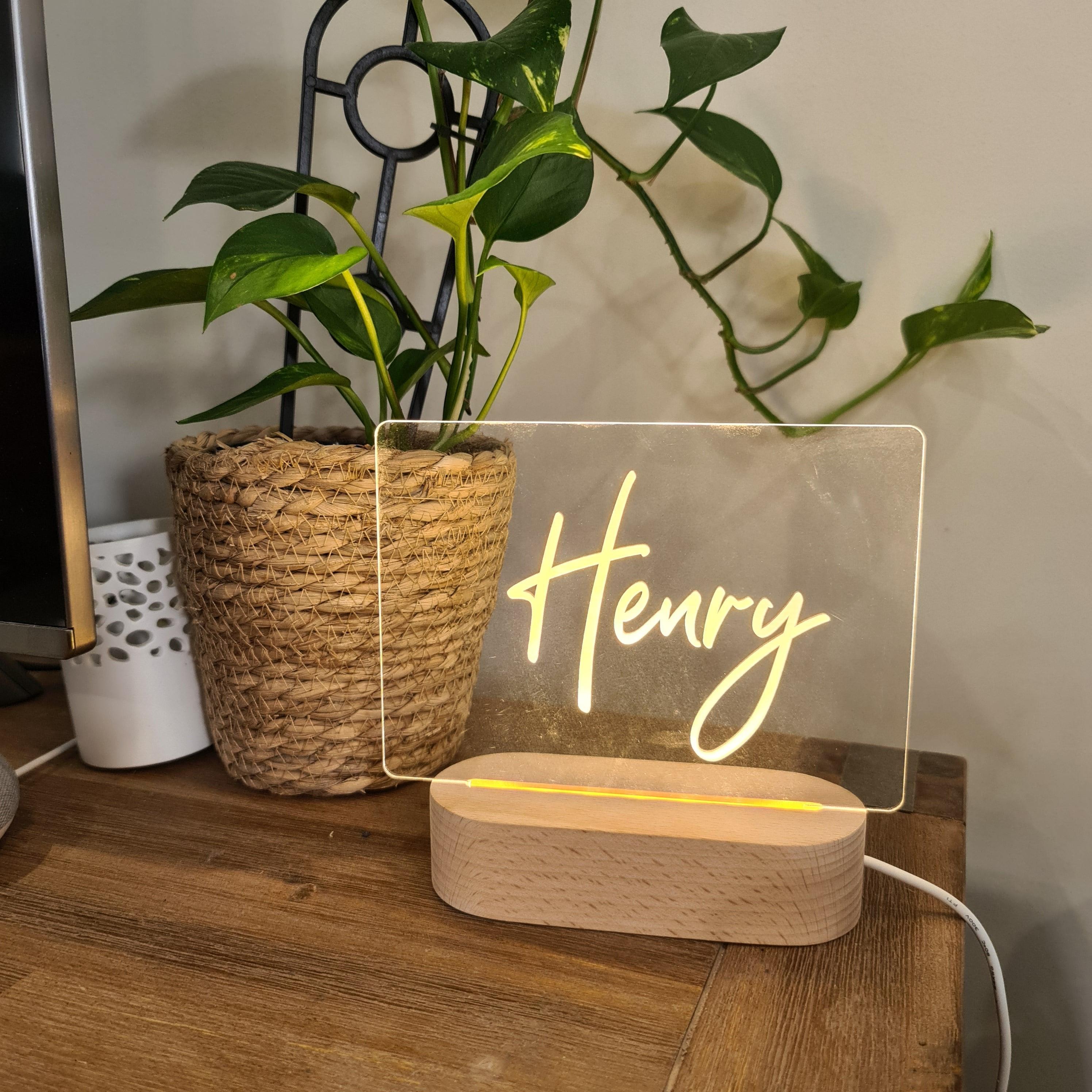 Personalised Night Light 🌙 - Script Name - The Willow Corner