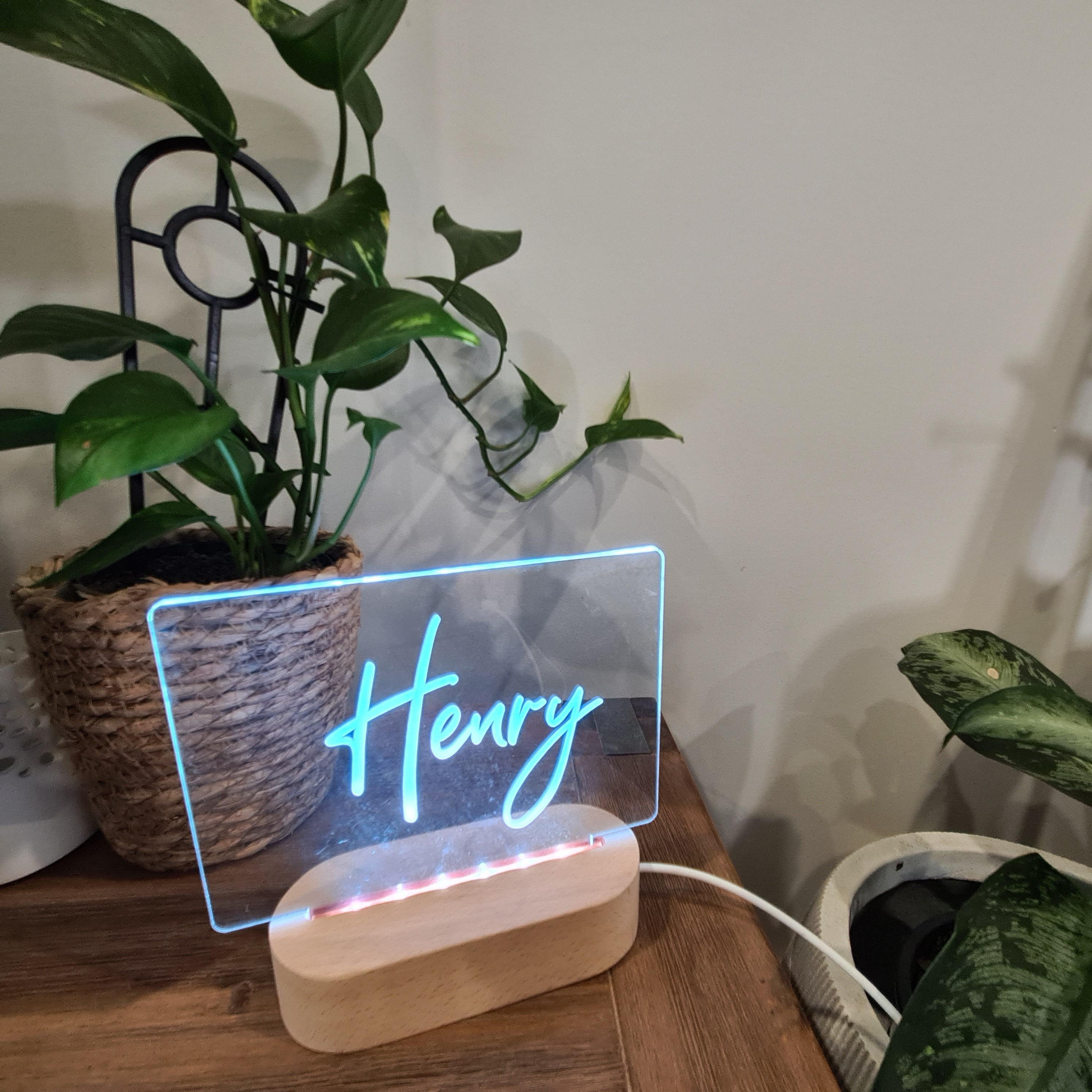 Personalised Night Light 🌙 - Script Name - The Willow Corner