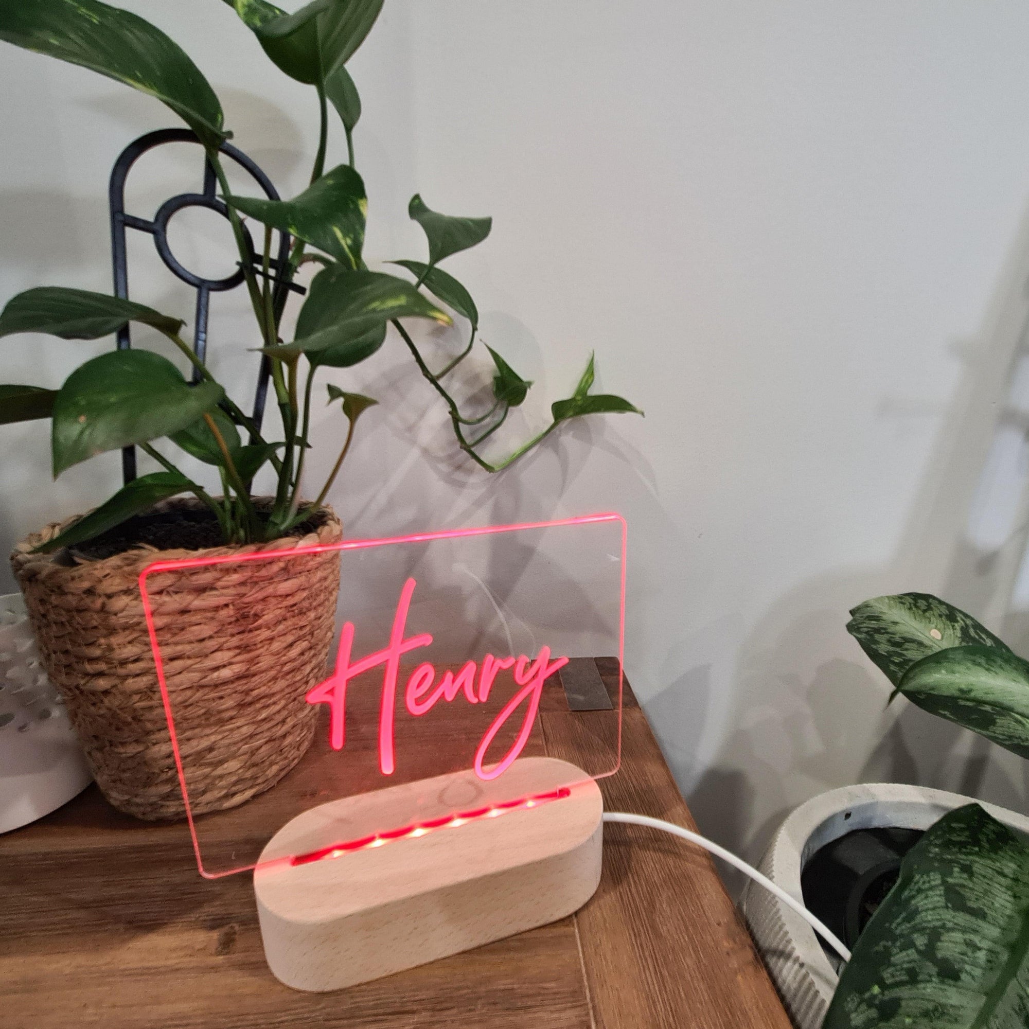Personalised Night Light 🌙 - Script Name - The Willow Corner