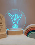 Personalised Night Light 🌙 - Shaka Hand - The Willow Corner