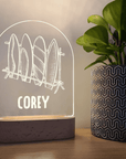 Personalised Night Light 🌙 - Surf Boards - The Willow Corner
