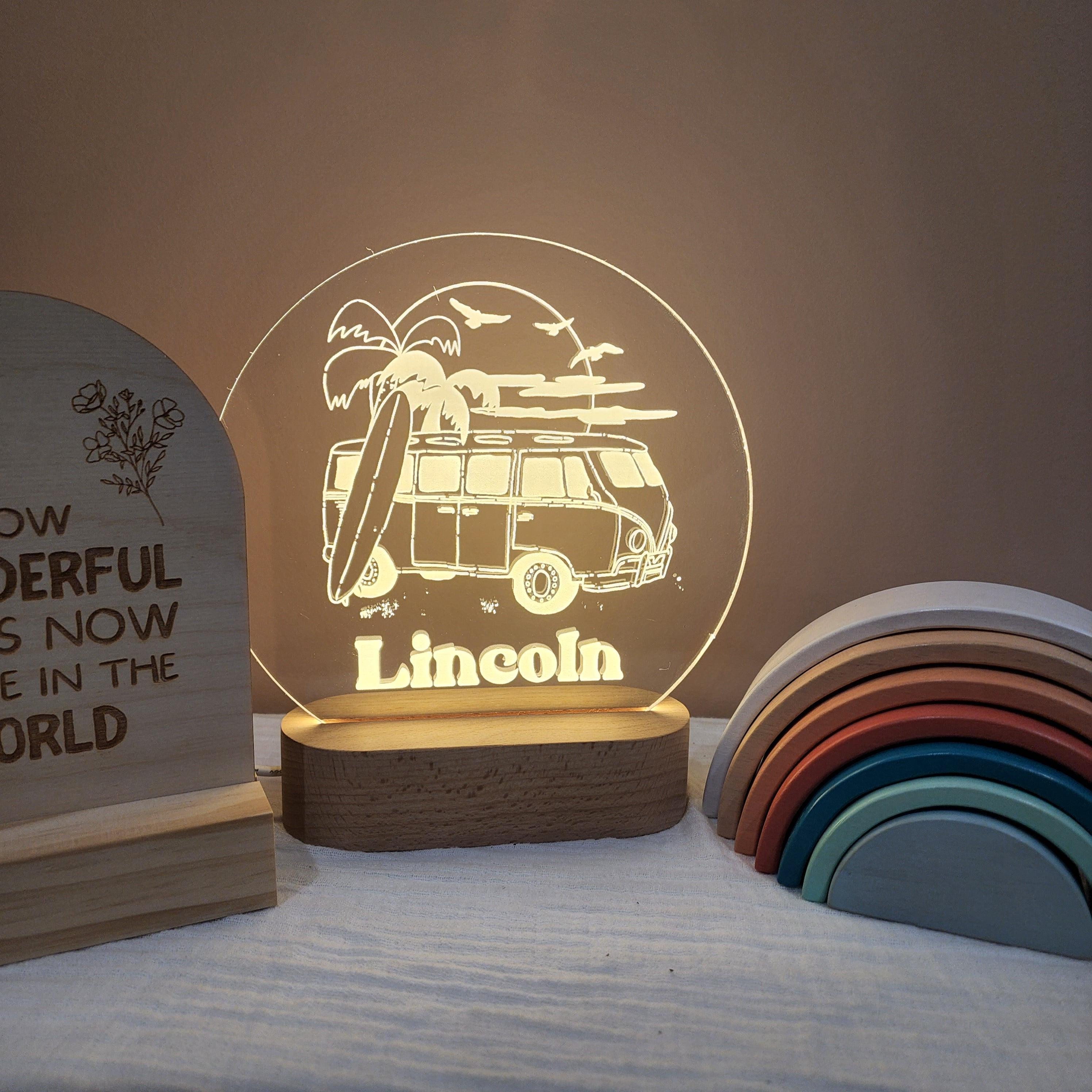 Personalised Night Light 🌙 - Surf&#39;s Up - The Willow Corner