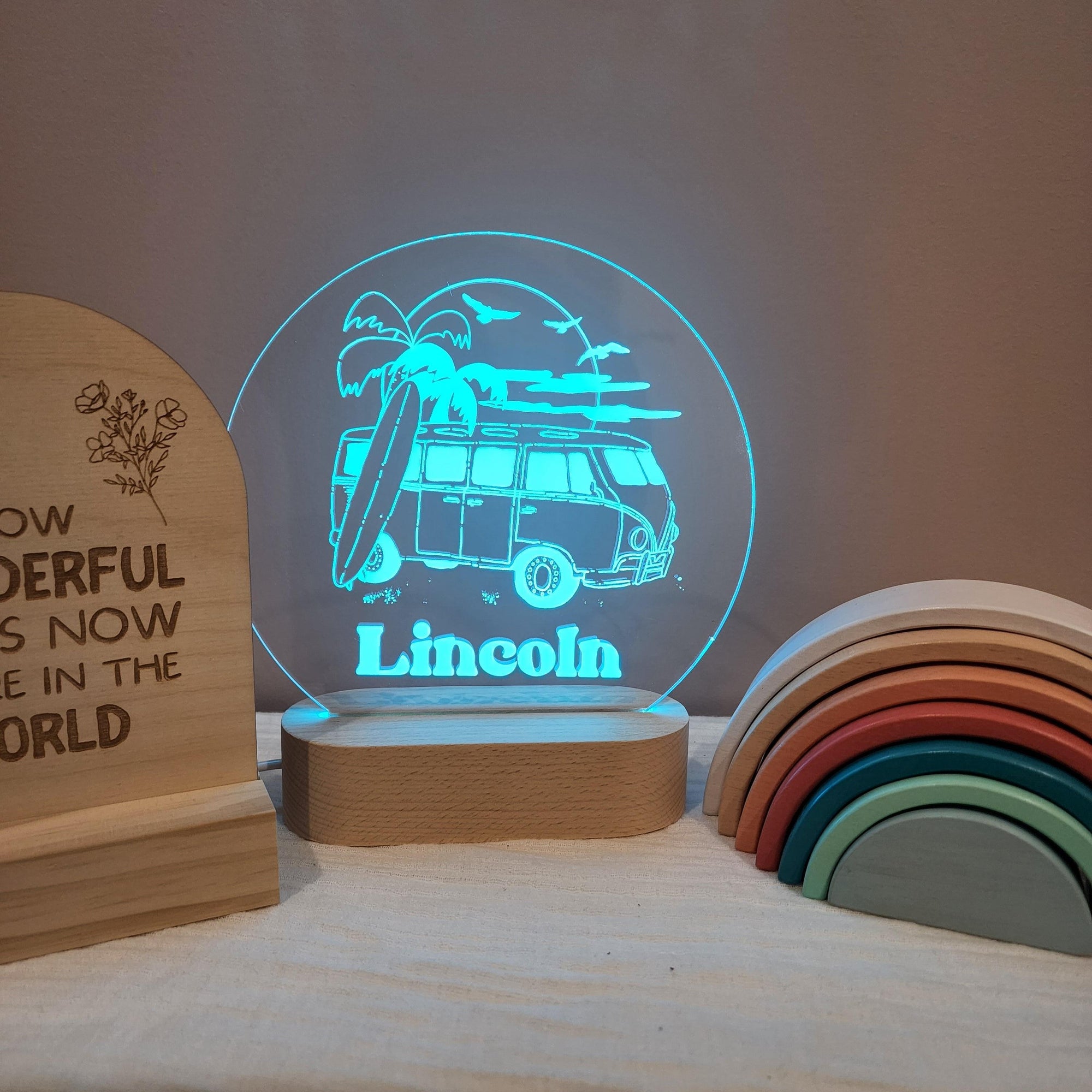Personalised Night Light 🌙 - Surf&#39;s Up - The Willow Corner