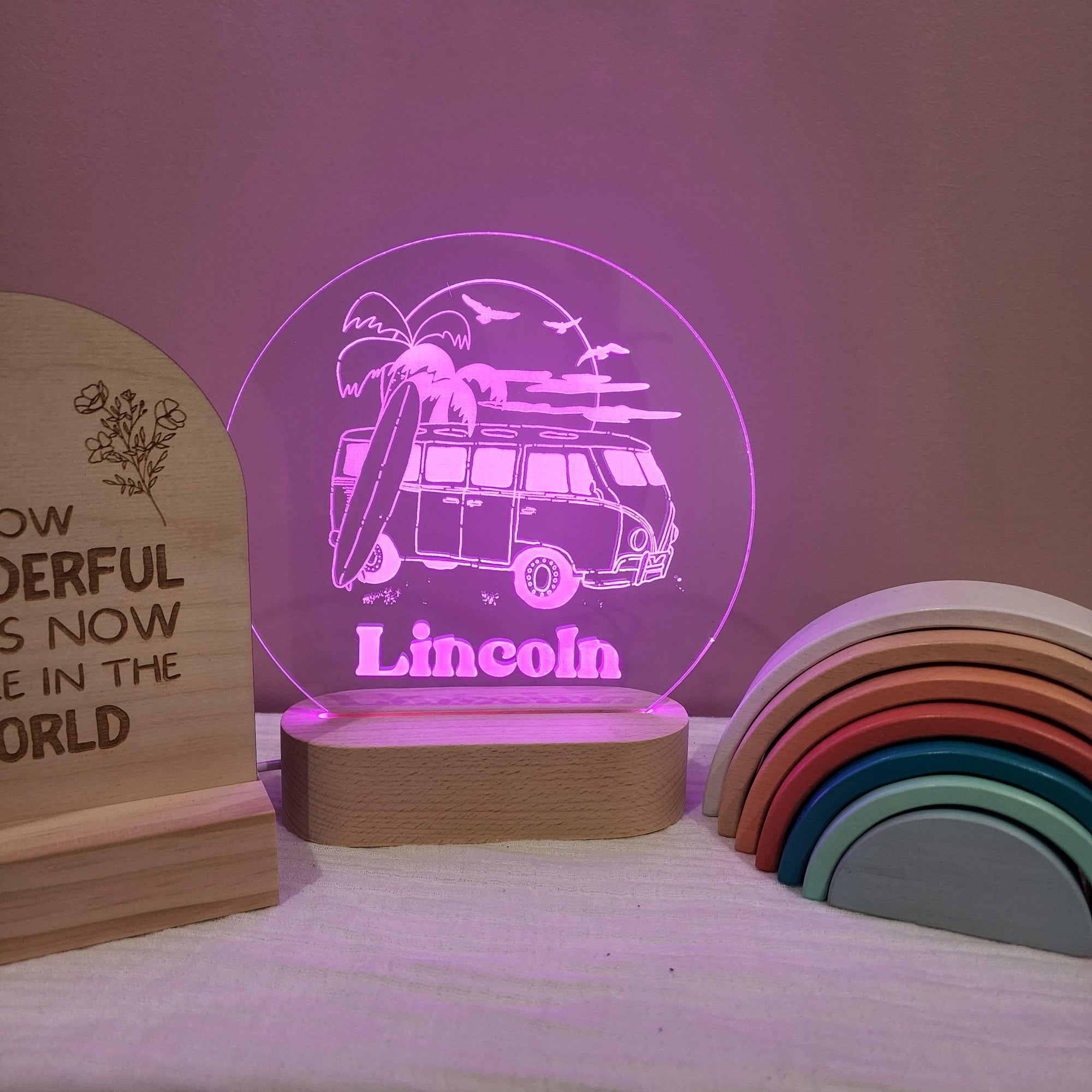 Personalised Night Light 🌙 - Surf&#39;s Up - The Willow Corner