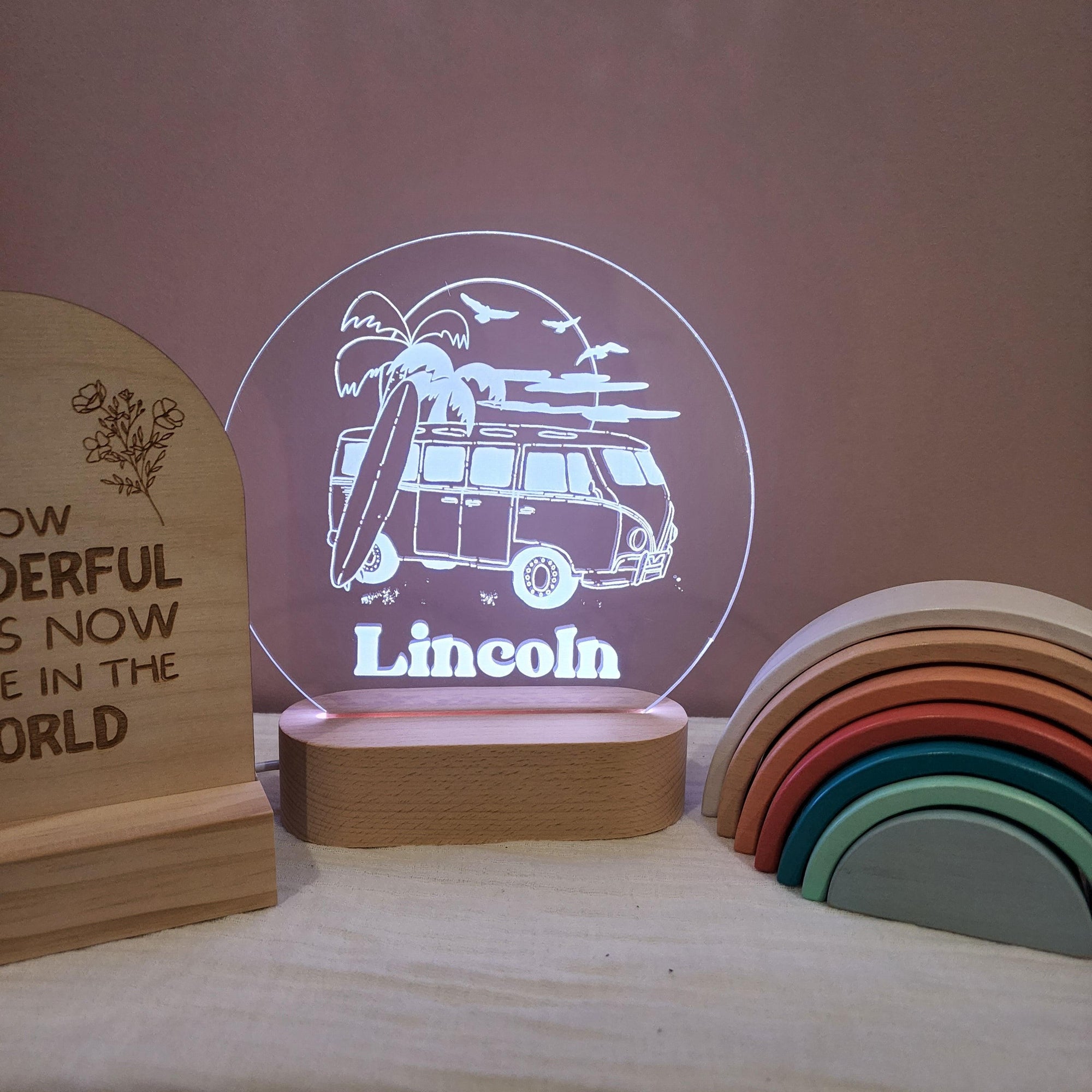 Personalised Night Light 🌙 - Surf&#39;s Up - The Willow Corner