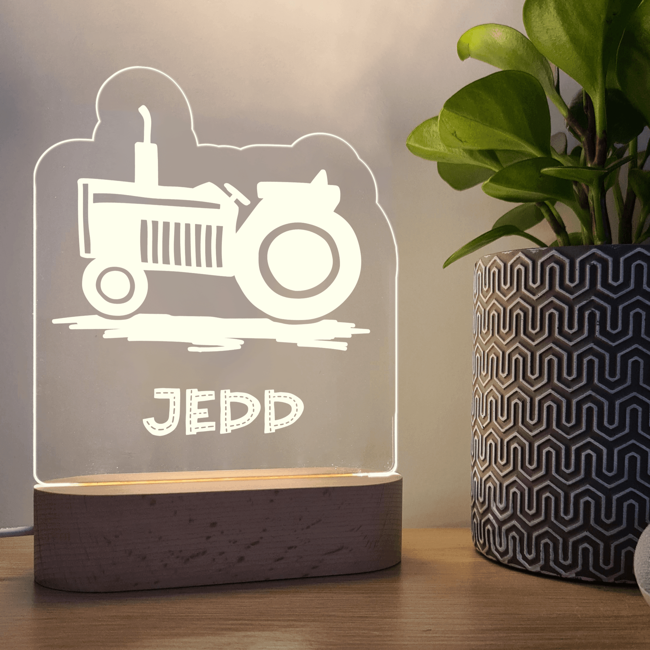 Personalised Night Light 🌙 - Tractor - The Willow Corner