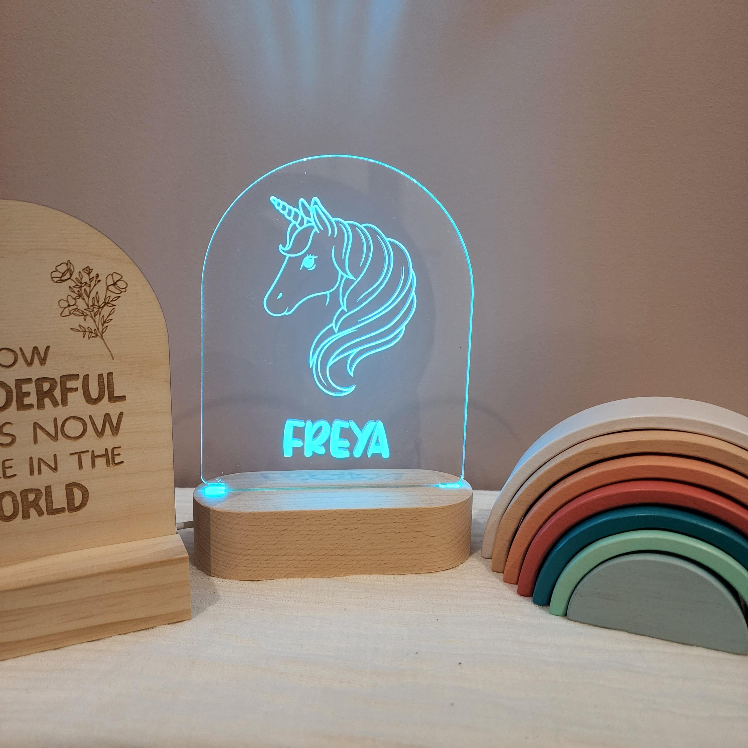 Personalised Night Light 🌙 - Unicorn - The Willow Corner