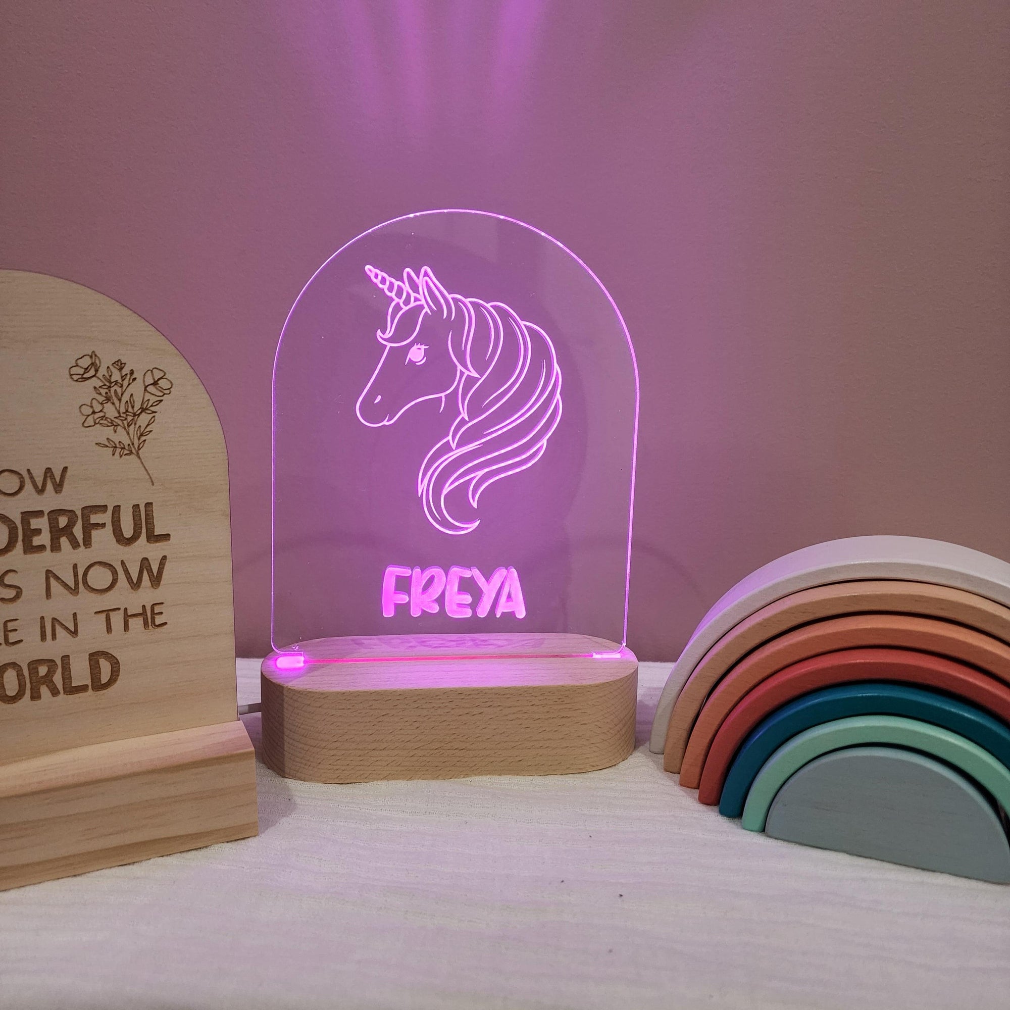 Personalised Night Light 🌙 - Unicorn - The Willow Corner