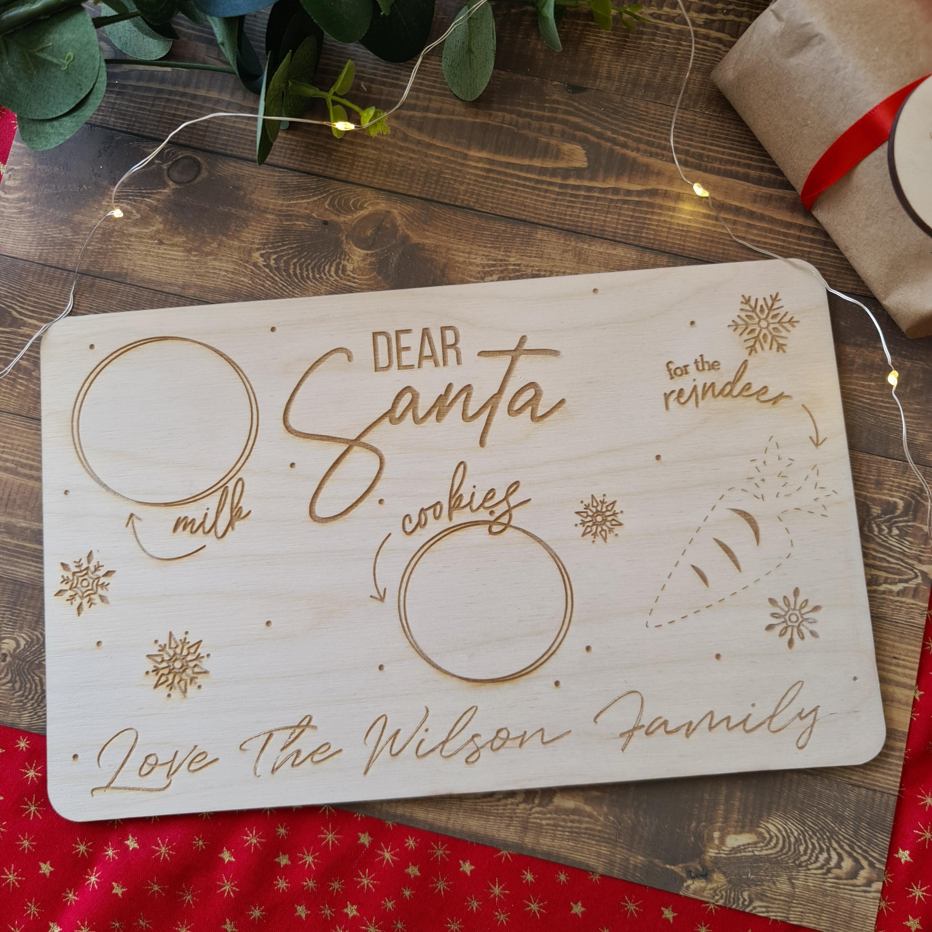 Personalised Wooden Santa Tray 🎅 - The Willow Corner