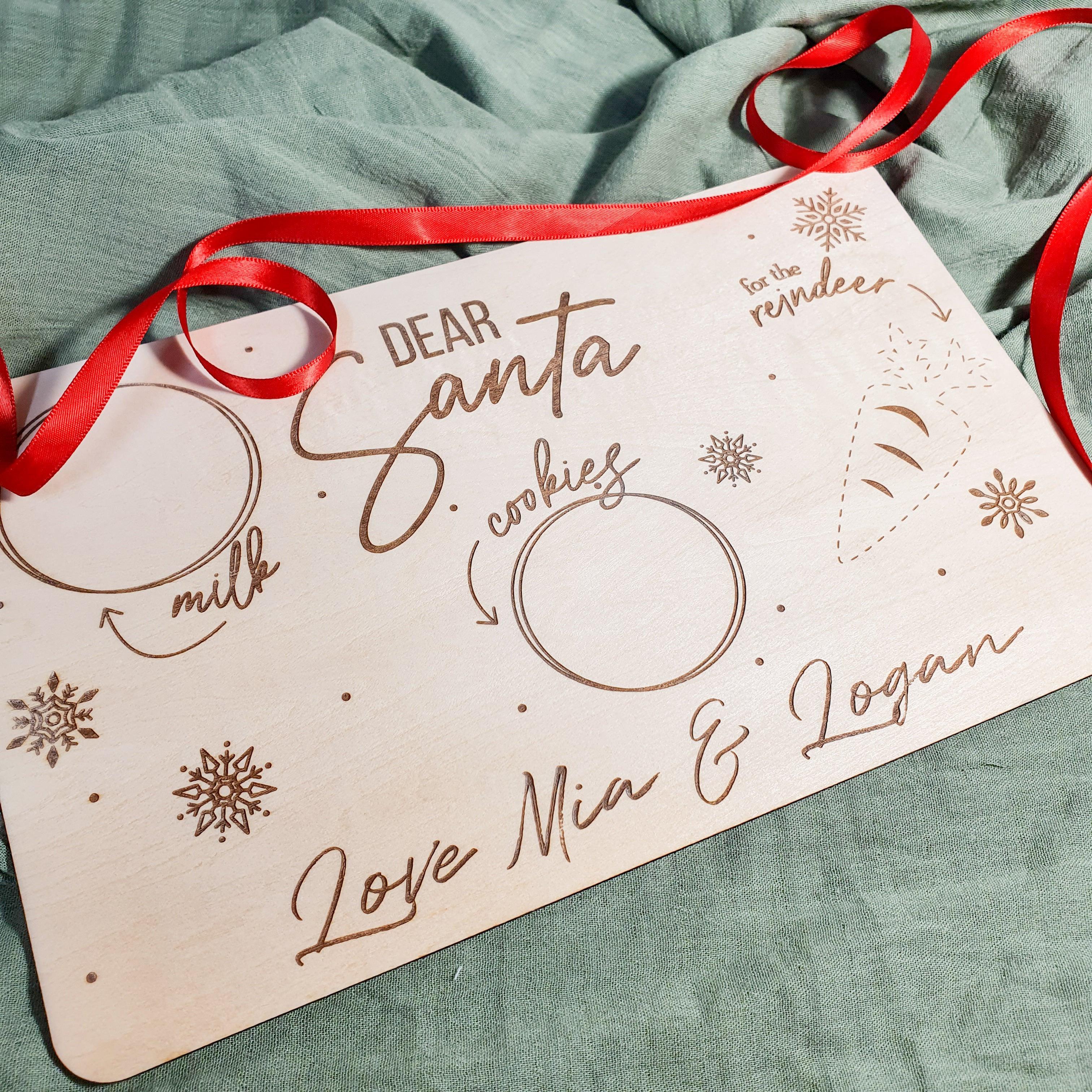 Personalised Wooden Santa Tray 🎅 - The Willow Corner