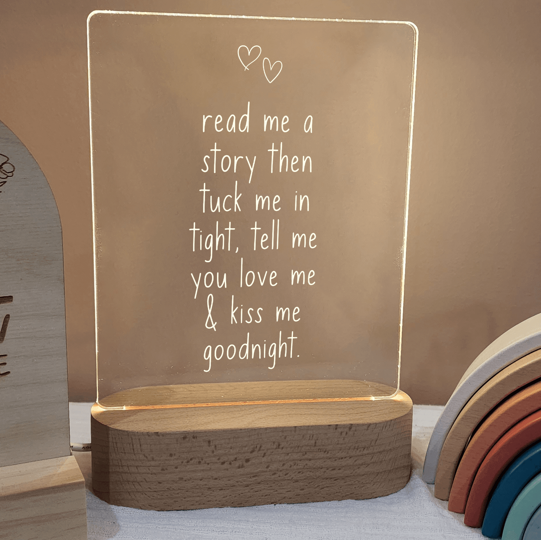 Quote Night Light 🌙 - Read Me A Story - The Willow Corner