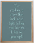 Read Me A Story Lullaby - Juniper - Quote Print Poster - The Willow Corner