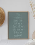 Read Me A Story Lullaby - Opal - Quote Print Poster - The Willow Corner
