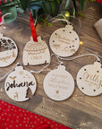 Snowflake Bauble Ornament - Personalised - The Willow Corner