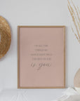 The Best By Far Is You - Peach - Quote Print Poster - The Willow Corner