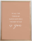 The Best By Far Is You - Stone - Quote Print Poster - The Willow Corner