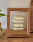 Timber Night Light Frame - Poem - My Guiding Light - Grandmother Mother's Day Gift - The Willow Corner