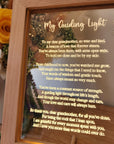 Timber Night Light Frame - Poem - My Guiding Light - Grandmother Mother's Day Gift - The Willow Corner